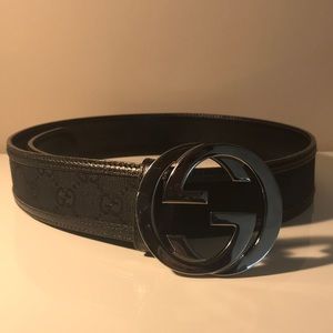 Black Gucci Belt